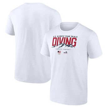 Men's White USA Diving 2024 U.S. Olympic Team Trials Tennessee Views T-Shirt