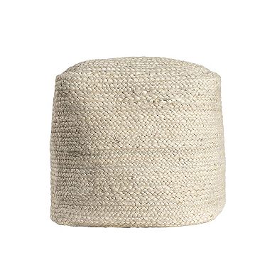 HomeRoots 18" Natural Jute Pouf Ottoman