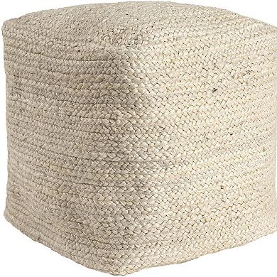 HomeRoots 18" Natural Jute Pouf Ottoman