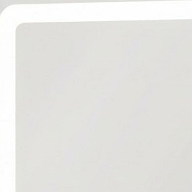 HomeRoots 18" Clear Lighted Freestanding Frameless Makeup Shaving Tabletop Mirror