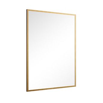 HomeRoots 36" Gold Metal Framed Bathroom Vanity Mirror
