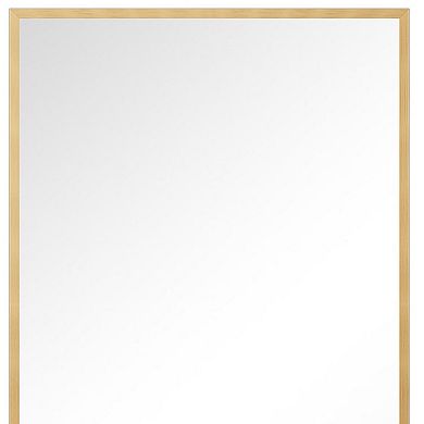 HomeRoots 36" Gold Metal Framed Bathroom Vanity Mirror