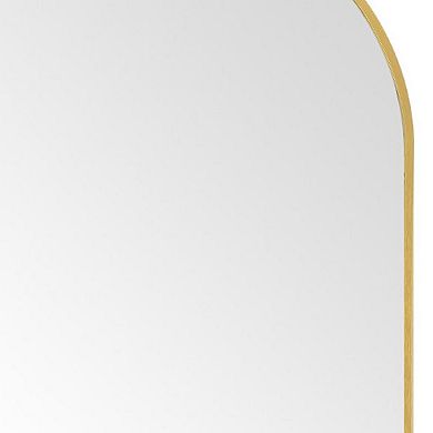 HomeRoots 64" Gold Metal Arch Freestanding Framed Standing Mirror