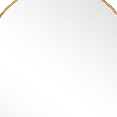 HomeRoots 36" Gold Metal Arch Framed Bathroom Vanity Mirror
