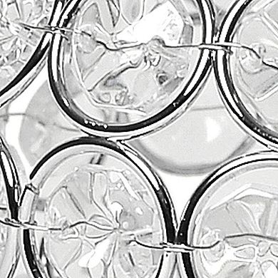 HomeRoots 4" Silver Geometric Faux Crystal Tabletop Votive