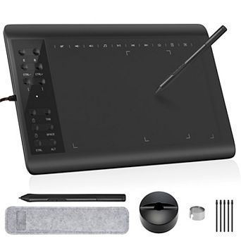 Graphics Drawing Tablet 10 x 6 Inch Large Active Area with 8192 Levels