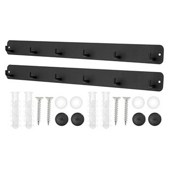 2 pc Coat Rack, Coat Hooks Wall Mount, Wall Hooks for Hanging, Hat Rack with 6 Coat Hooks