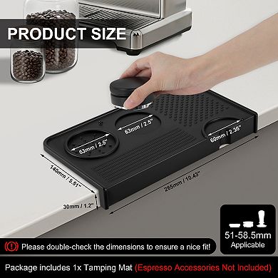 1 Pc Espresso Tamping Mat Non-Slip Prevents Portafilters from Damaging the Counter