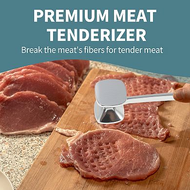 Aluminum Alloy Kitchen Meat Pounder Tenderizer Tool 1Pc 8.86"x2.36"x1.97"