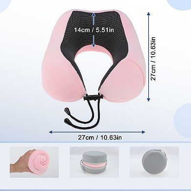 Neck Pillow for Airplane Travel Washable Memory Foam 1 Set