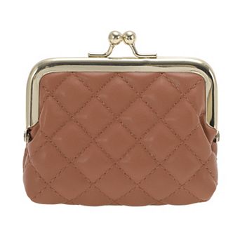 Stylish Argyle Pattern Clip Buckle Coin Purse Wallet 1 pc