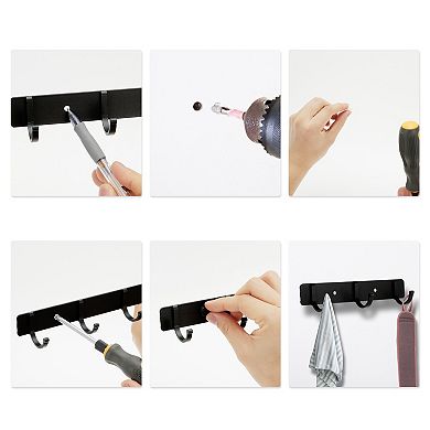 Coat Rack Wall Mount, Coat Hooks Wall Mount, Wall Hooks for Hanging, Hat Rack w 3 Hooks