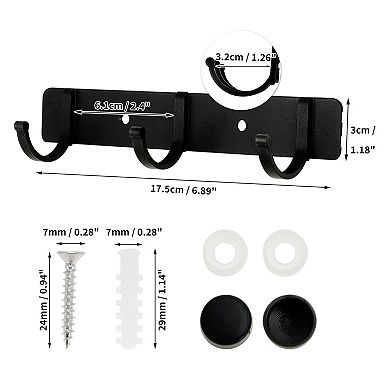 Coat Rack Wall Mount, Coat Hooks Wall Mount, Wall Hooks for Hanging, Hat Rack w 3 Hooks