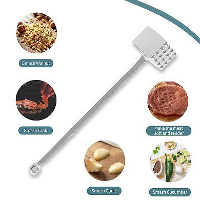 Aluminum Alloy Kitchen Meat Pounder Tenderizer Tool 1Pc 7.48"x1.57"x0.79"