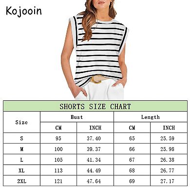 Cap Sleeve Tops for Women Casual Crewneck Tank Tops Summer Basic Tee Shirts