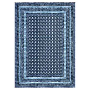Geometric Living Room Rugs, Washable Bordered Print Soft Bedroom Carpet, Low Pile Floor Cover