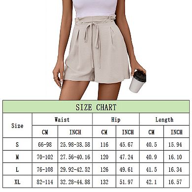 Women Athleic Wide Leg High Waist Drawstring Casual Vacation Beach Shorts