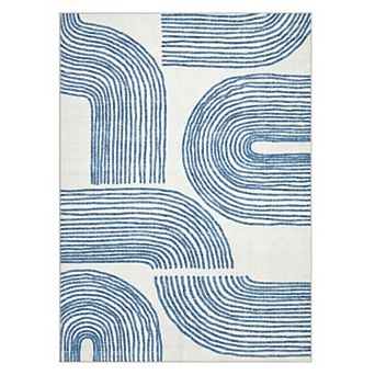 Abstract Living Room Rug, Ultra Thin Soft Washable Area Rugs for Bedroom, Indoor Modern Carpet