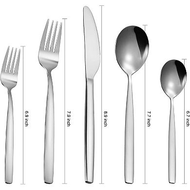 30 Piece Silverware Flatware Set Service for 6