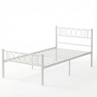 Metal Bed Frame with Headboard & Footboard