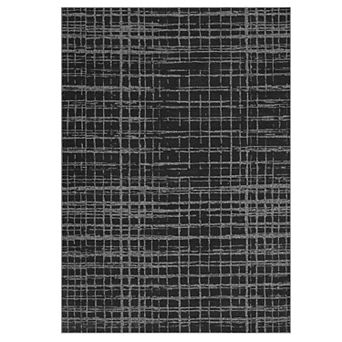 Modern Abstract Washable Rug - Low Pile Geometric Design for Living Room, Bedroom, Office