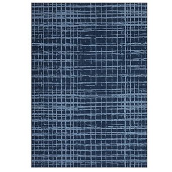 Modern Abstract Washable Rug - Low Pile Geometric Design for Living Room, Bedroom, Office