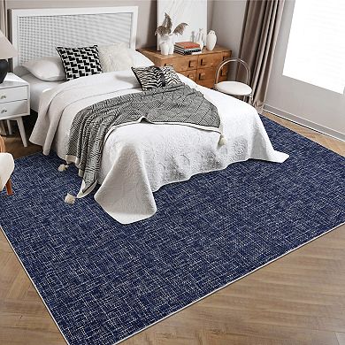 Machine Washable Area Rug for Living Room Modern Abstract Accent Carpet