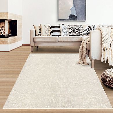Machine Washable Area Rug for Living Room Modern Abstract Accent Carpet