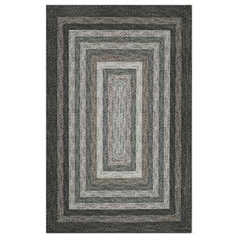 Modern Washable Area Rugs, Non-Slip Braided Accent Rug for Living Room, Bedroom & Dining Room