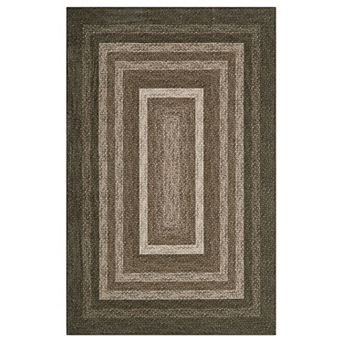 Modern Washable Area Rugs, Non-Slip Braided Accent Rug for Living Room, Bedroom & Dining Room