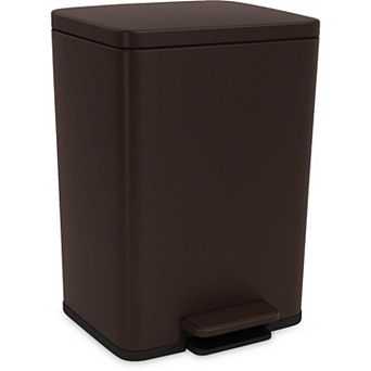 Soft-Close Step Trash Can with Filter Stainless Steel