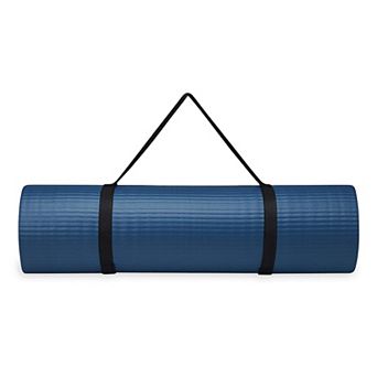 Yoga Pilates Exercise Mat with Carrier Strap Cushion Support