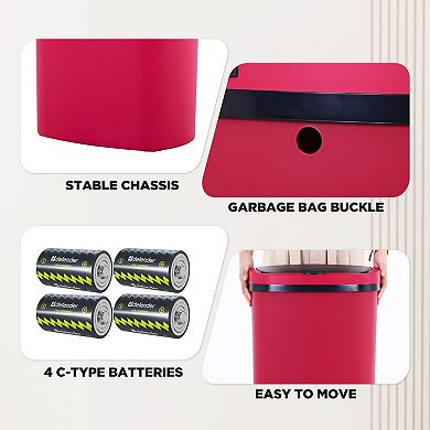 Automatic Touchless Trash Can Oval Odor Control Easy Clean