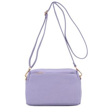 Triple Zip Small Crossbody Bag