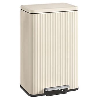 Soft-Close Step Trash Can with Inner Bucket and 15 Bags