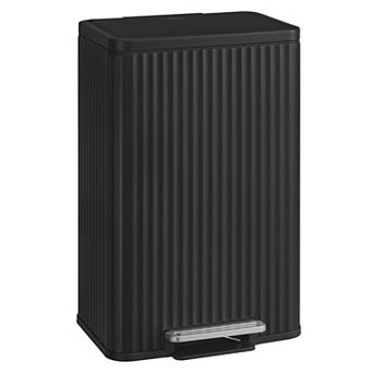 Soft-Close Step Trash Can with Inner Bucket and 15 Bags