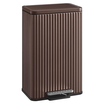 Soft-Close Step Trash Can with Inner Bucket and 15 Bags