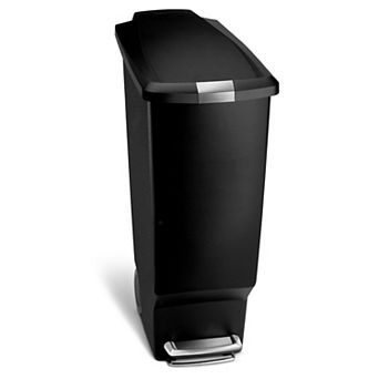 Slim Step Trash Can with Secure Slide Lock