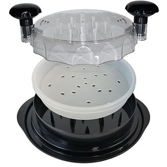 Ergonomic Manual Meat Shredder for Chicken, Pork & Beef with Non-Slip Handles & Removable Tray