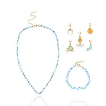 Disney Princess Necklace, Bracelet, and Charms Set - Cinderella Charms