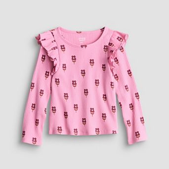 Girls 4-12 Jumping Beans® Physical Adaptive Long Sleeve Rib T-Shirt