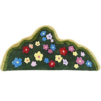 Cute Boho Aesthetic Leaf Bathroom Runner Rug Shaggy Non Slip Absorbent