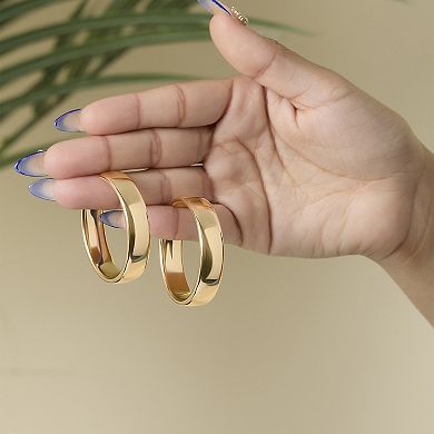 JS Jessica Simpson Textured Half Hoop Earrings