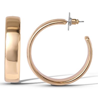 JS Jessica Simpson Textured Half Hoop Earrings