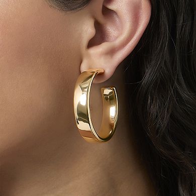JS Jessica Simpson Textured Half Hoop Earrings