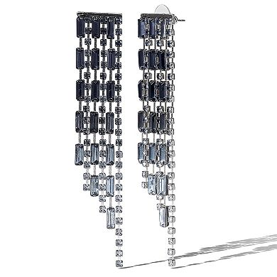 JS Jessica Simpson Gradient Crystal Fringe Earrings