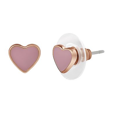 JS Jessica Simpson Heart Charm Necklace and Earrings Set