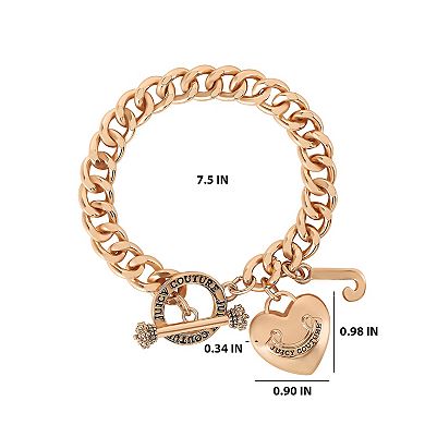 Juicy Couture Heart Toggle Charm Bracelet