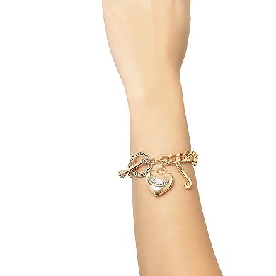 Juicy Couture Heart Toggle Charm Bracelet