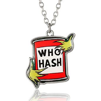 Dr Seuss The Grinch Who Hash Pendant Necklace